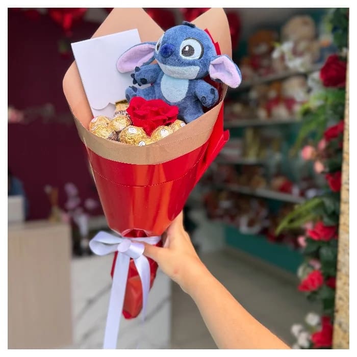 Londres com Cartão & Pelúcia Stitch