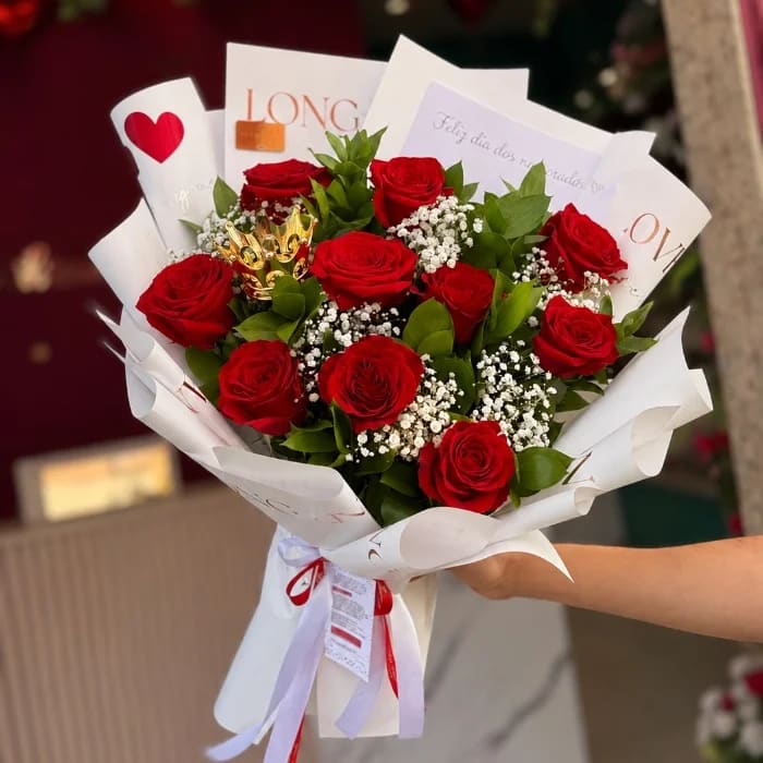 Buquê Especial com Frase Personalizada ♡