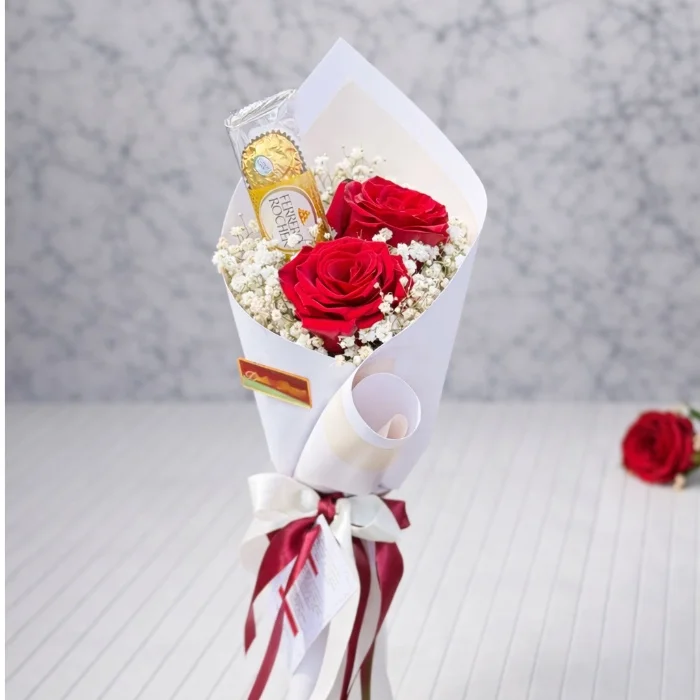 Arranjo Rose & Ferrero Rocher t3
